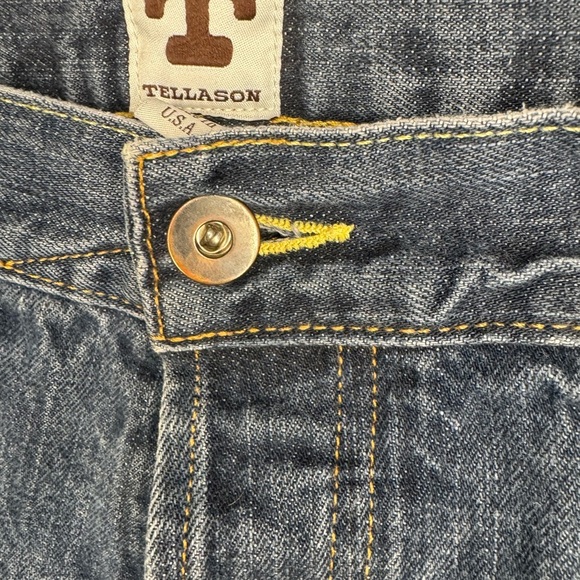 Tellason Men's Slim Tapered Selvedge Denim Jeans Made in USA. - Picture 4 of 9